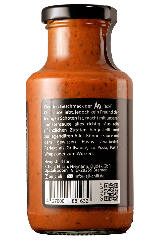 Aji Tomatensauce Würzig 250 ml – Rückseite