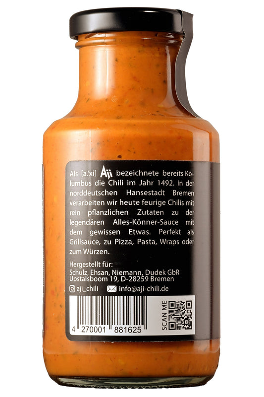 Aji Chilisauce Feurig 250 ml – Rückseite